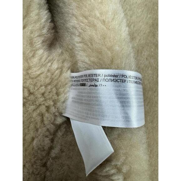 MNG Mango Faux Sherling-Lined Jacket Brown Size XS - Picture 6 of 6